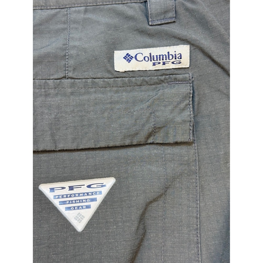 Columbia Shorts Mens 42 Grey PFG Performance Fishing Gear‎ Omni-Shade Ripstop - Picture 6 of 8